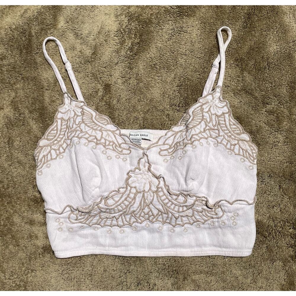 Vintage American Eagle lace cropped tank